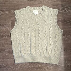 American Eagle Outfitters Tan V-Neck Sweater
